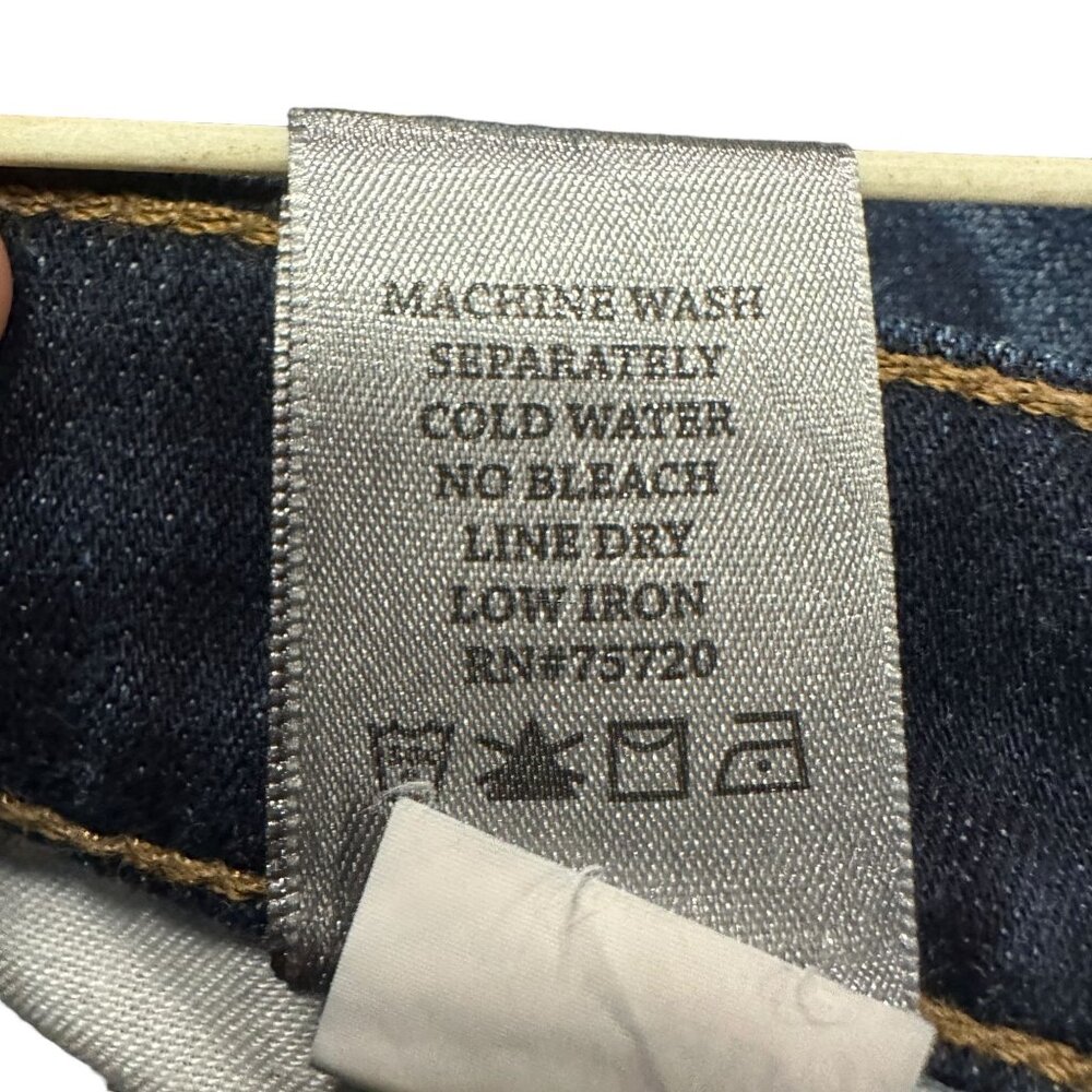 BKE Aiden Mens 27S Bootleg Jeans Dark Wash Denim Whiskered 30" Inseam Mid Rise - Picture 5 of 16
